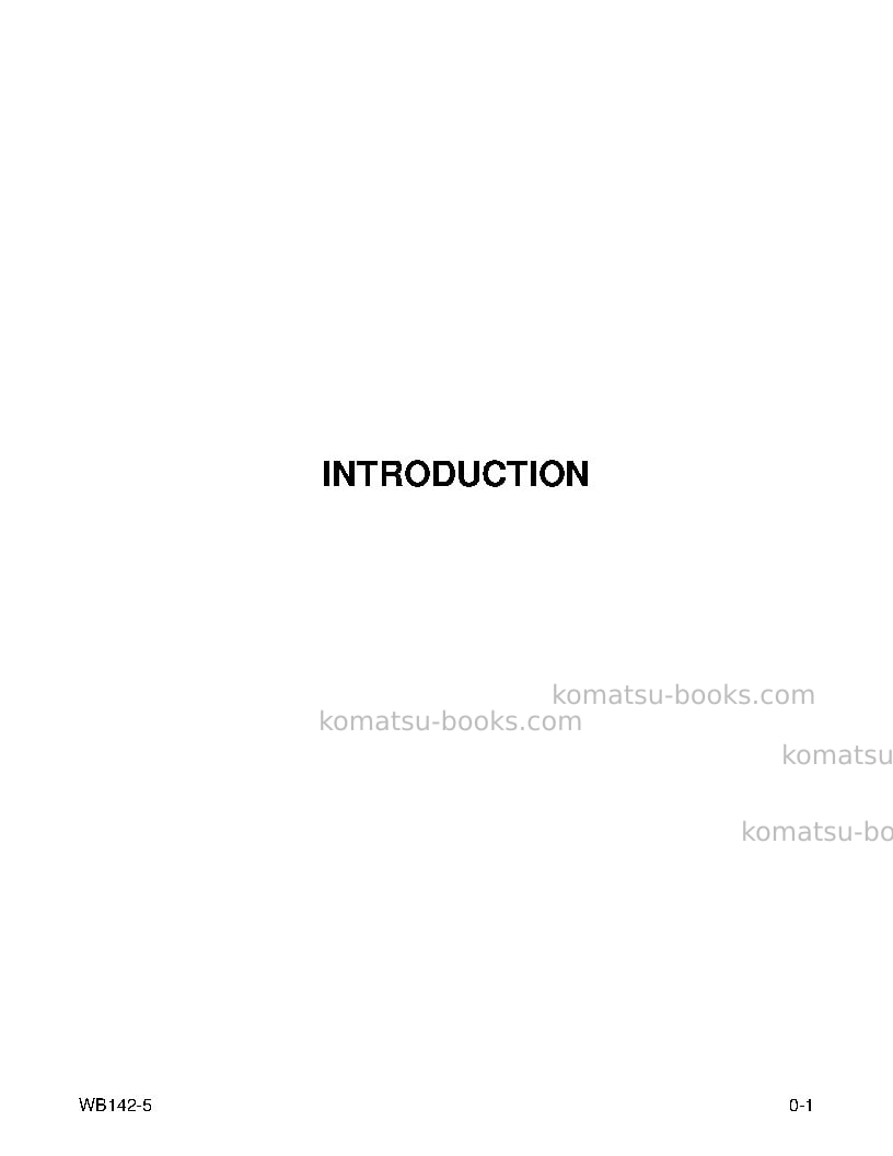 Komatsu wb142-5usa Operation manual cover Page 3