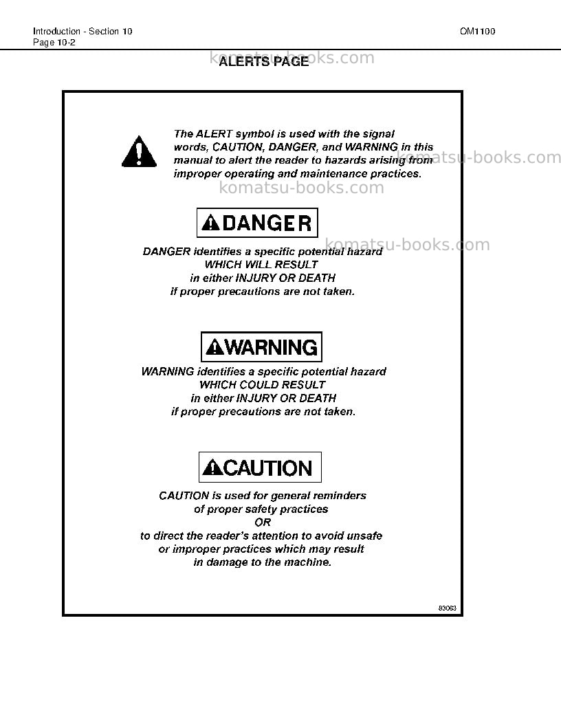 Komatsu 930e-4usa Operation manual cover Page 3 Komatsu 930e-4usa Operation manual cover Page 3