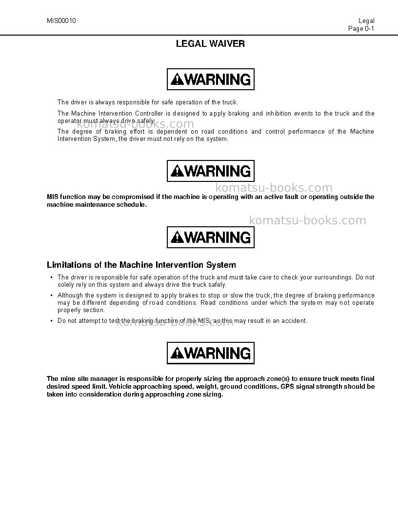 Komatsu 830e-1usa-ac Operation manual cover Page 3