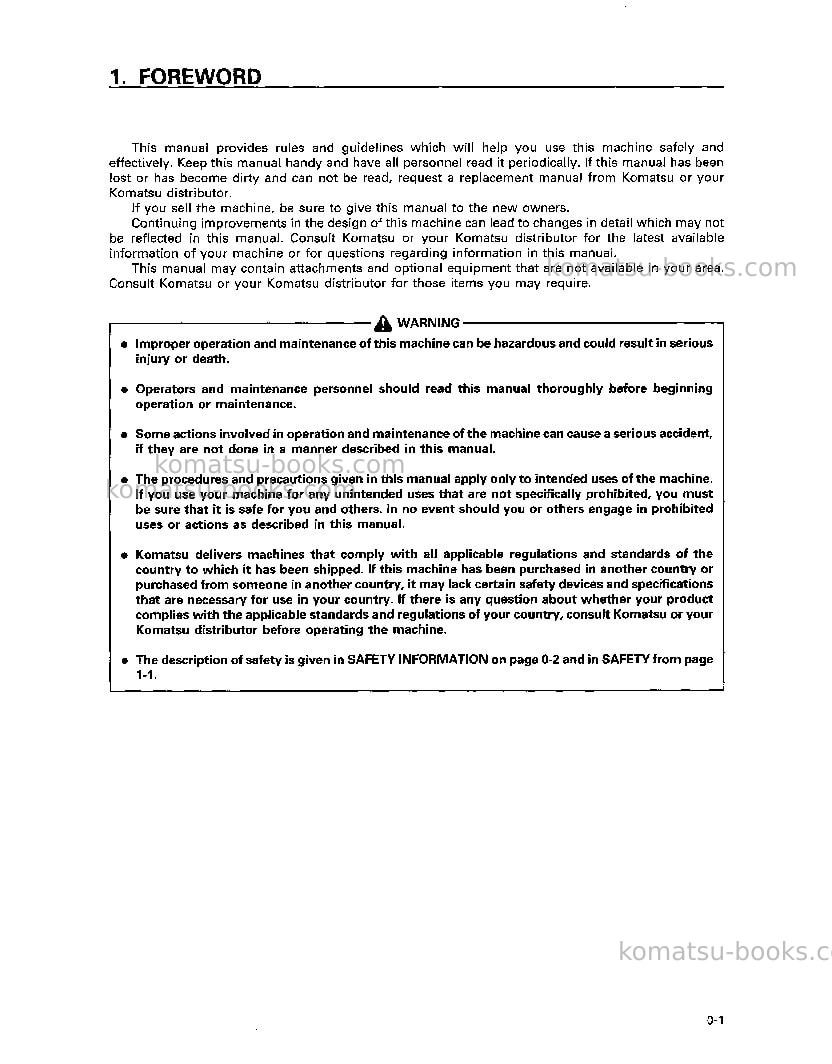 Komatsu pc400lc-5jpn Operation manual cover Page 3 Komatsu pc400lc-5jpn Operation manual cover Page 3