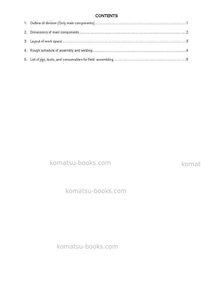 Komatsu hd785-7usa Field assembly manual cover Page 3
