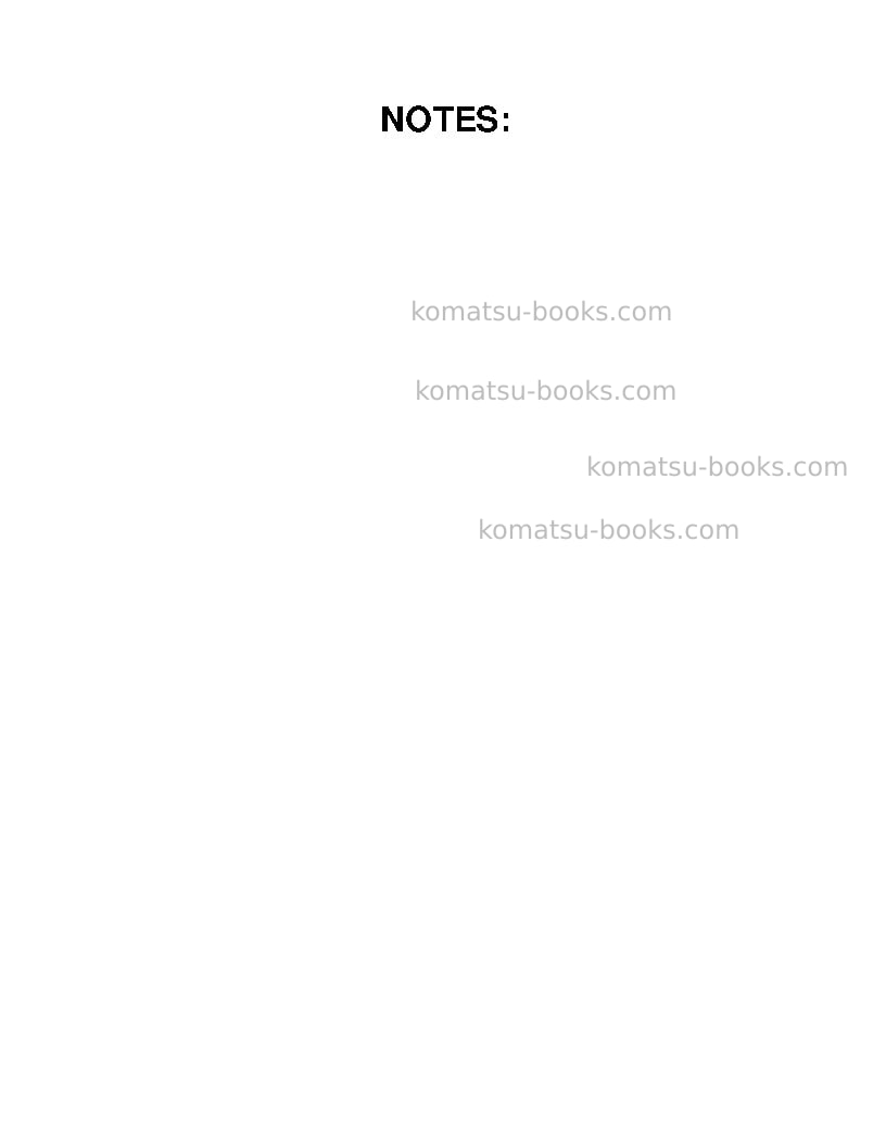 Komatsu 730eusa Repair & maintenance cover Page 3