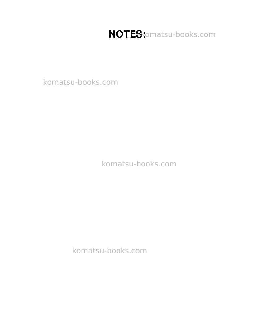 Komatsu 730eusa Repair & maintenance cover Page 3