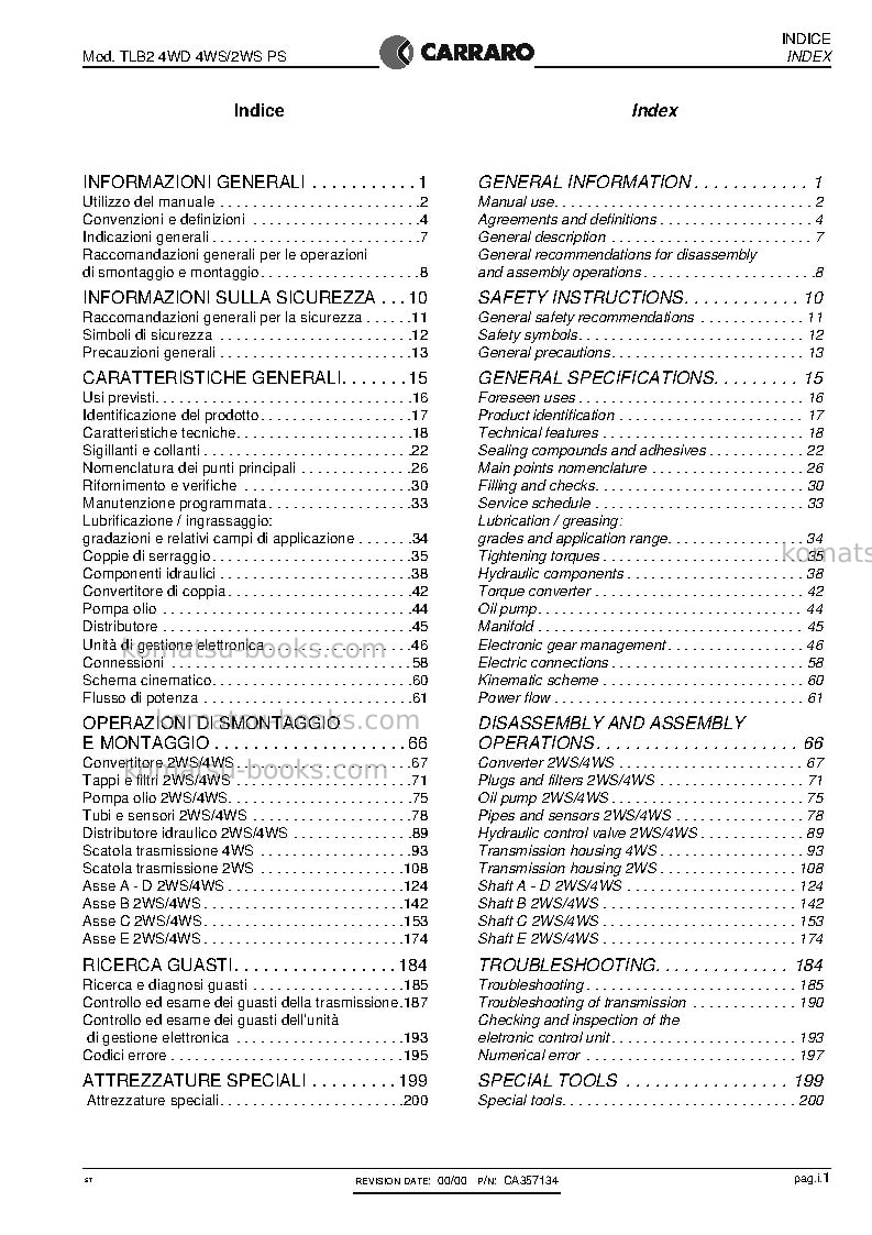 Komatsu wb140ps-2ita Repair & maintenance cover Page 3