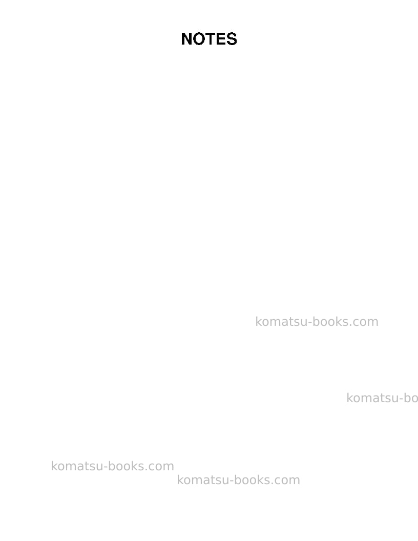 Komatsu 730eusa Repair & maintenance cover Page 3