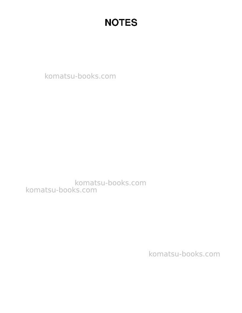 Komatsu 730eusa Repair & maintenance cover Page 3