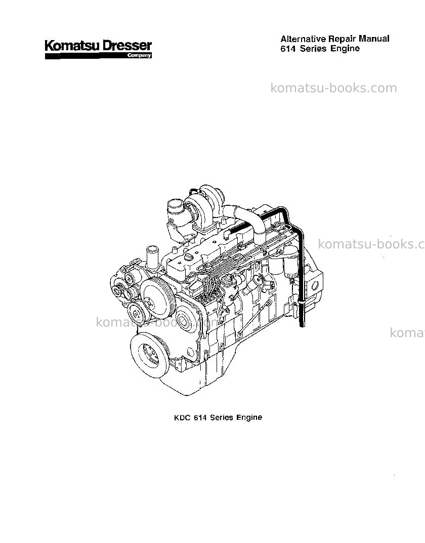 Komatsu 614usa Repair & maintenance cover Page 3 Komatsu 614usa Repair & maintenance cover Page 3