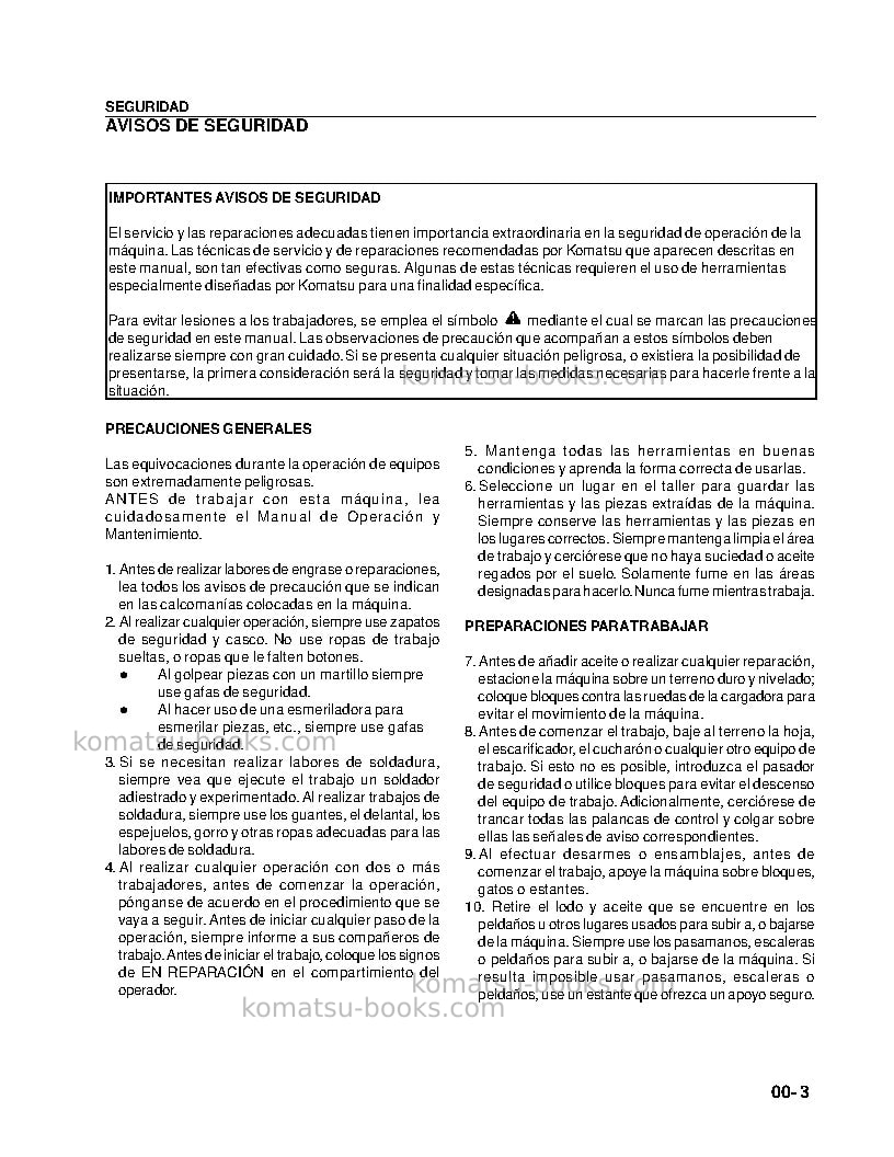Komatsu d65p-12jpn Reparación y mantenimiento cover Page 3