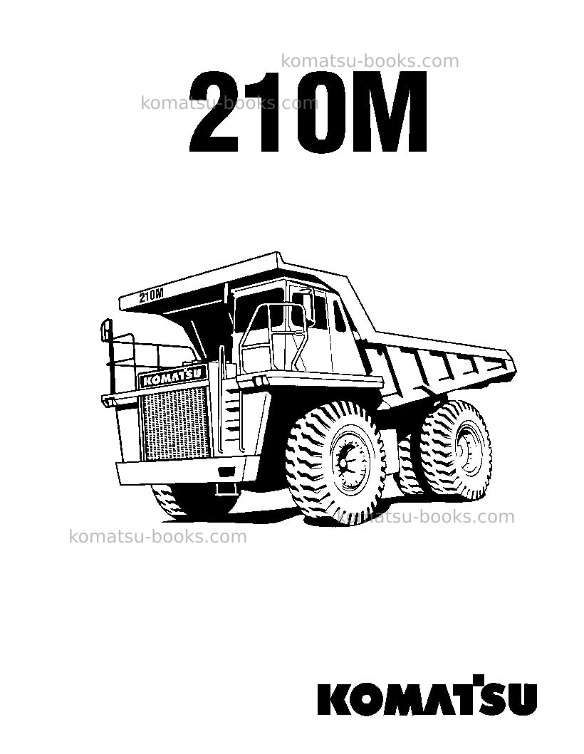 Komatsu 210musa Repair & maintenance cover Page 3