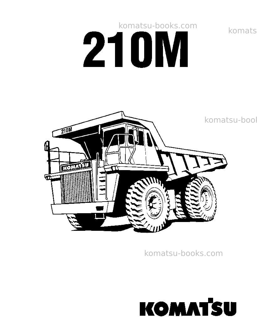 Komatsu 210musa Operation manual cover Page 3 Komatsu 210musa Operation manual cover Page 3
