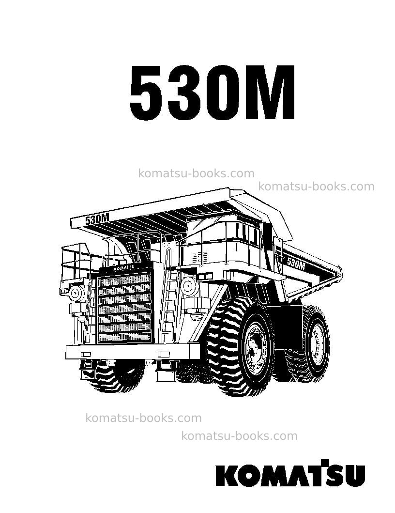 Komatsu 530musa Operation manual cover Page 3