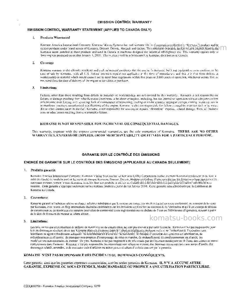 Komatsu pc210-6gbr-k Operation manual cover Page 3 Komatsu pc210-6gbr-k Operation manual cover Page 3