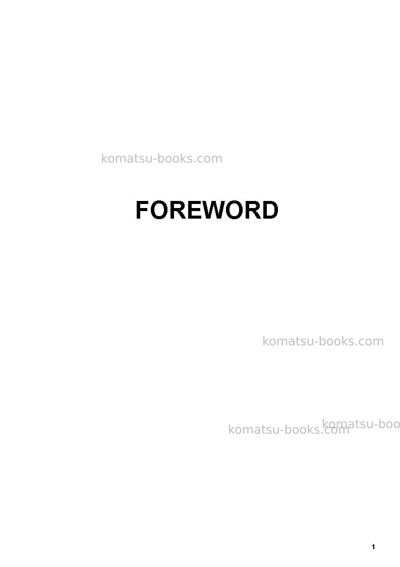 Komatsu pc750lc-6gbr-1 Operation manual cover Page 3 Komatsu pc750lc-6gbr-1 Operation manual cover Page 3