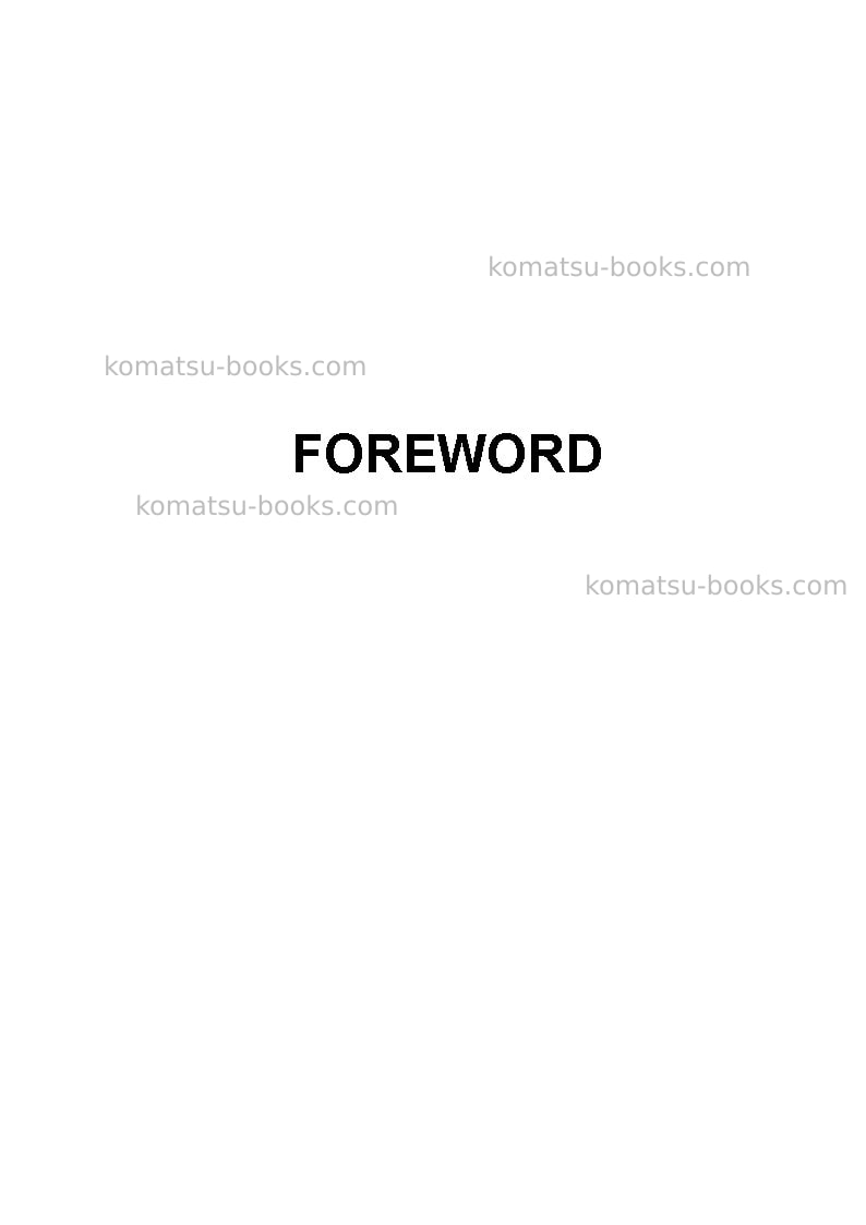 Komatsu d475a-5jpn-tier2 Operation manual cover Page 3