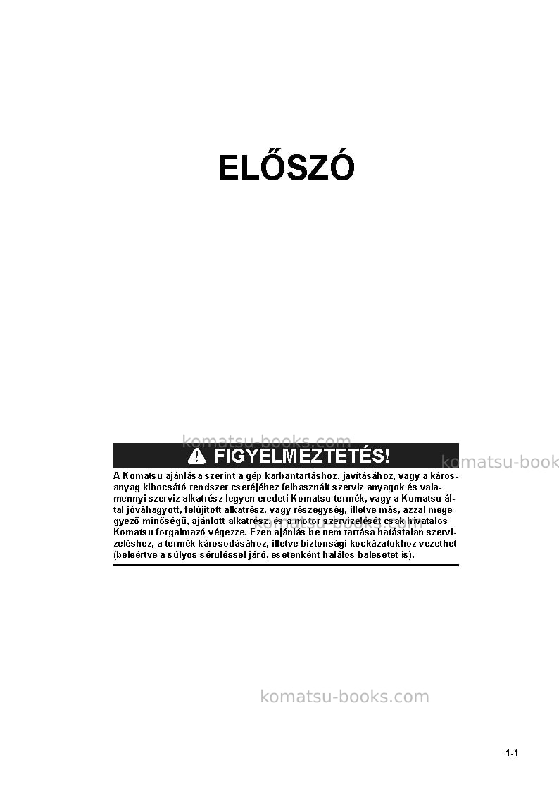 Komatsu d61ex-24jpn Operation manual cover Page 3