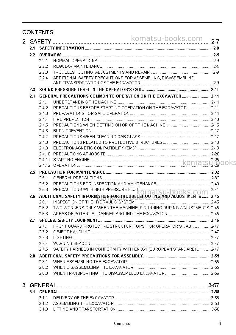 Komatsu pc4000deu Field assembly manual cover Page 3 Komatsu pc4000deu Field assembly manual cover Page 3