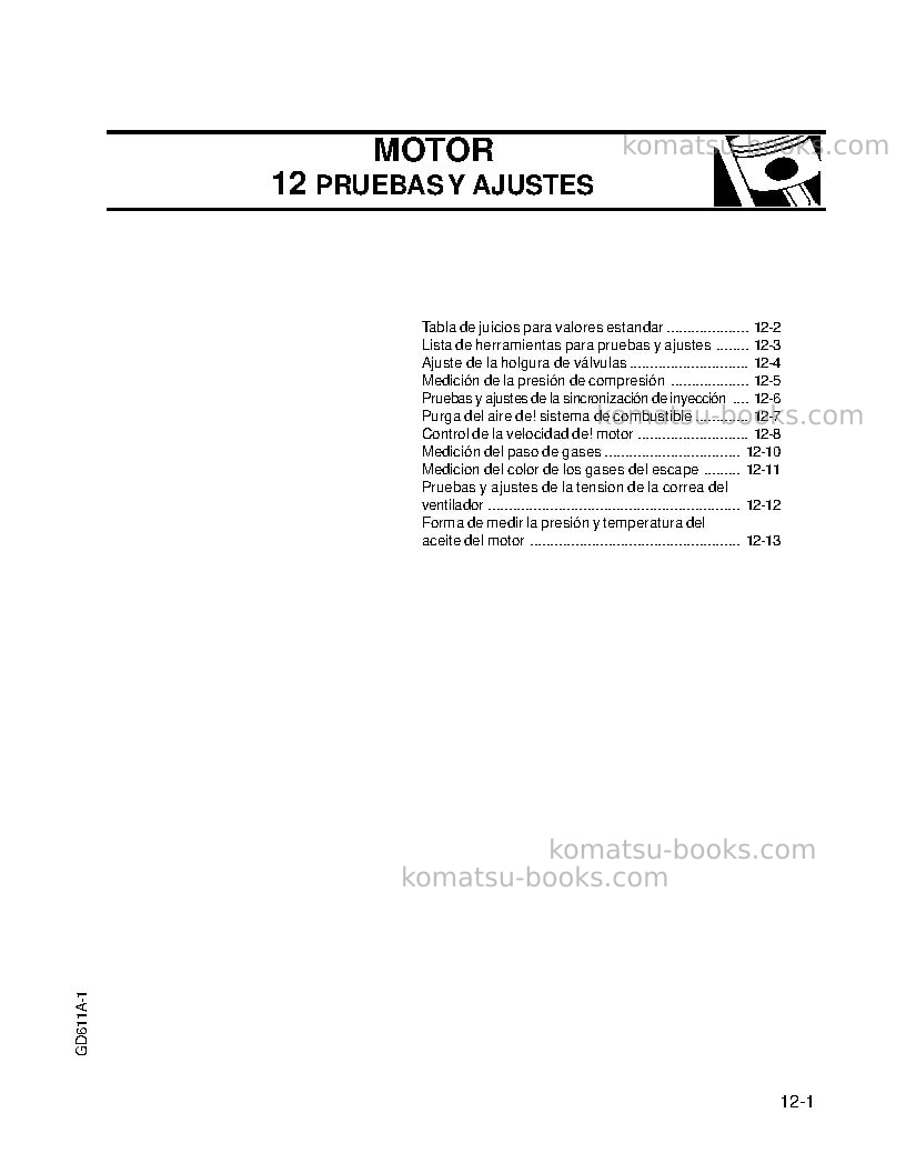 Komatsu gd611a-1jpn Reparación y mantenimiento cover Page 3