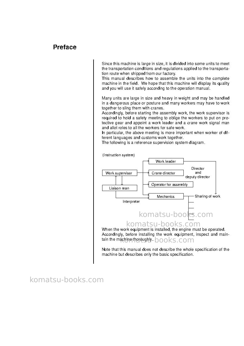 Komatsu d375a-6jpn-r Field assembly manual cover Page 3