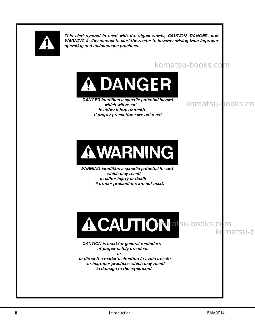 Komatsu hd1500-7jpn Field assembly manual cover Page 3