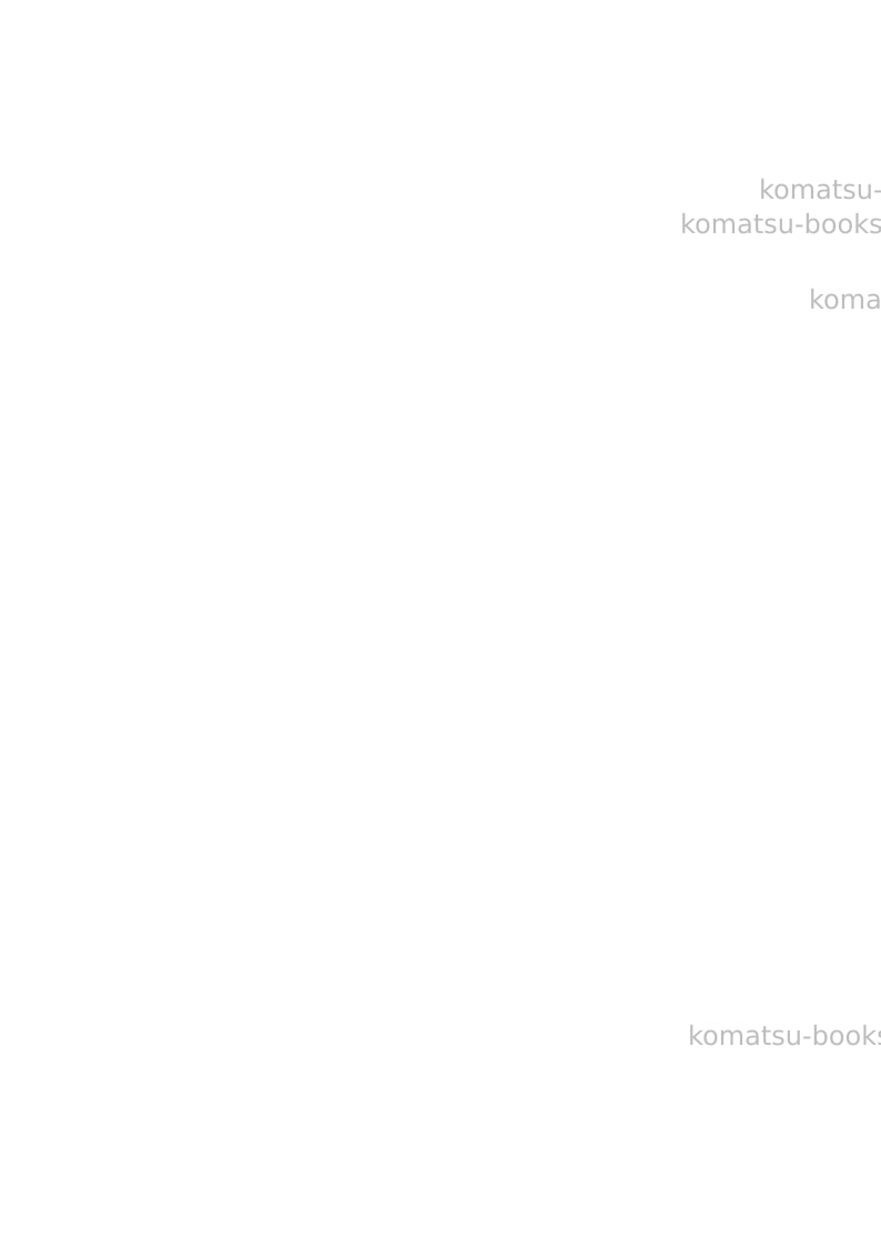 Komatsu gd755-5jpn-r Field assembly manual cover Page 3