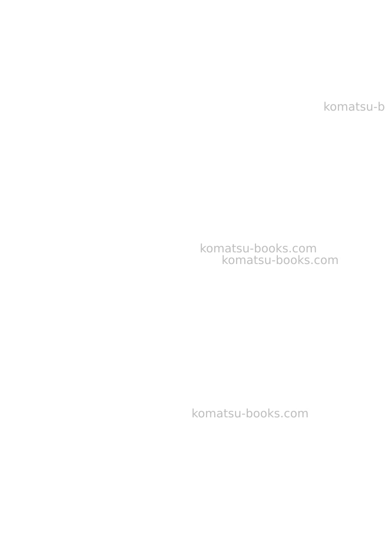 Komatsu wd600-6jpn-r Field assembly manual cover Page 3 Komatsu wd600-6jpn-r Field assembly manual cover Page 3