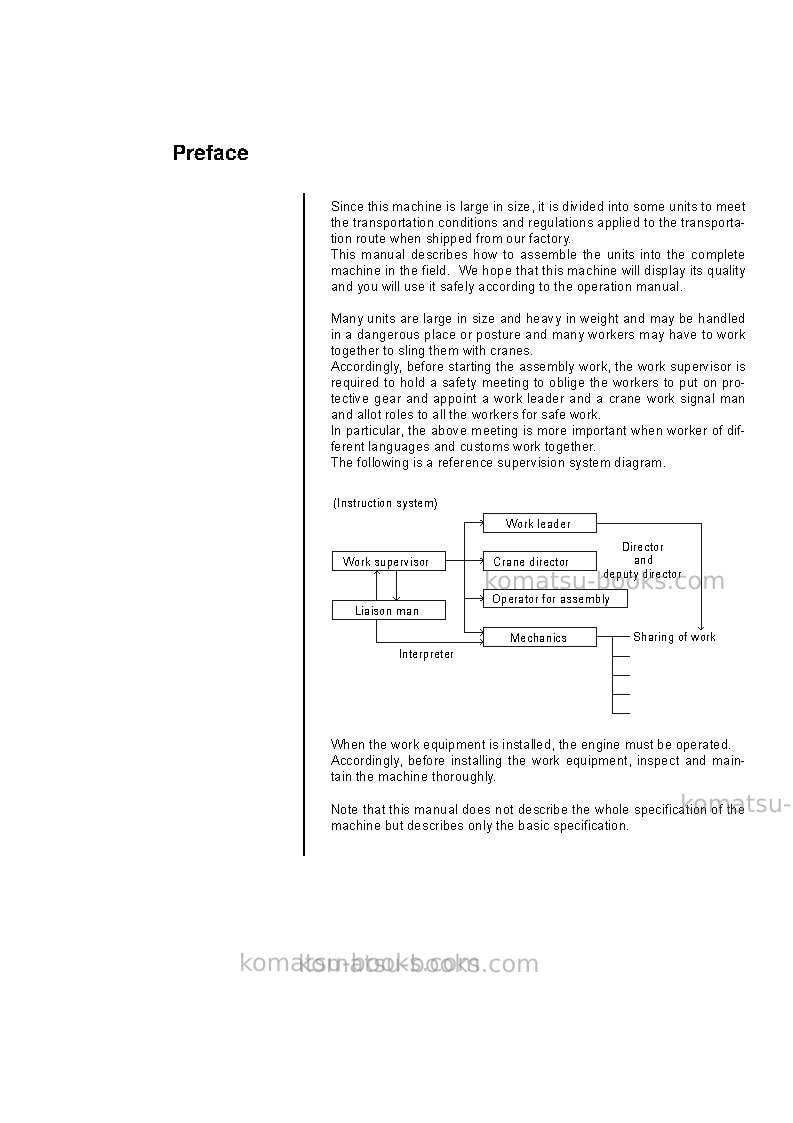 Komatsu d375a-8jpn Field assembly manual cover Page 3 Komatsu d375a-8jpn Field assembly manual cover Page 3