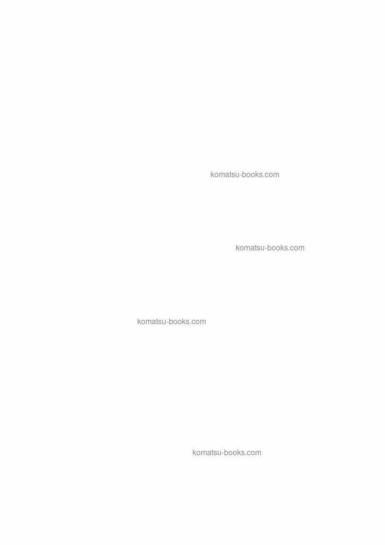Komatsu d375a-6jpn-r 现场装配手册 封面 页 3