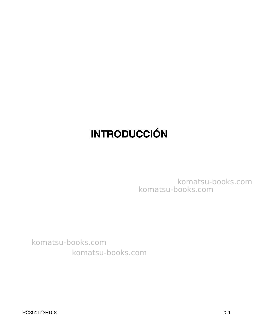 Komatsu pc300hd-8usa Manual de operación cover Page 3 Komatsu pc300hd-8usa Manual de operación cover Page 3