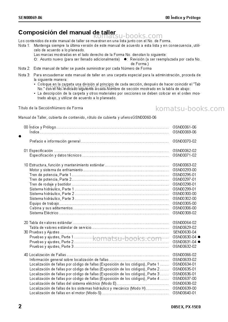 Komatsu d85px-15jpn-e0 Reparación y mantenimiento cover Page 3 Komatsu d85px-15jpn-e0 Reparación y mantenimiento cover Page 3