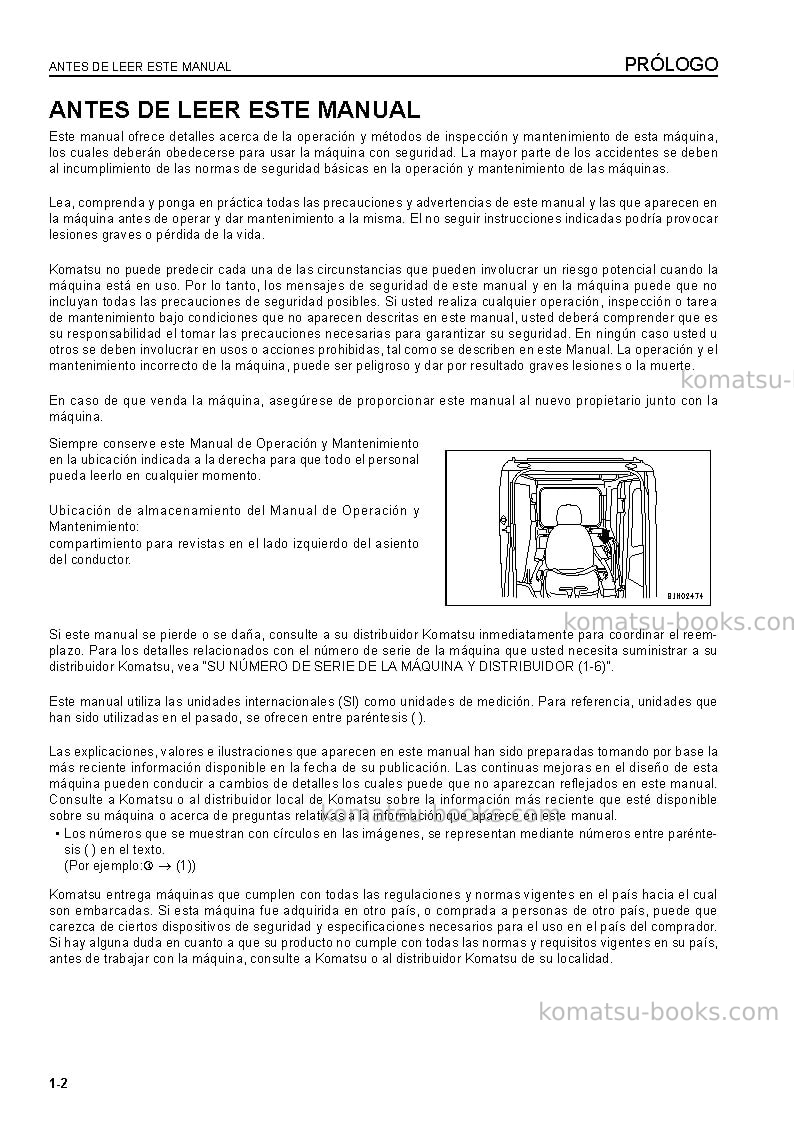 Komatsu pc220lc-8jpn-work equipment grease 100h Manual de operación cover Page 3 Komatsu pc220lc-8jpn-work equipment grease 100h Manual de operación cover Page 3