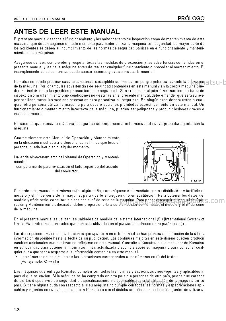 Komatsu pc350-8jpn Manual de operación cover Page 3 Komatsu pc350-8jpn Manual de operación cover Page 3