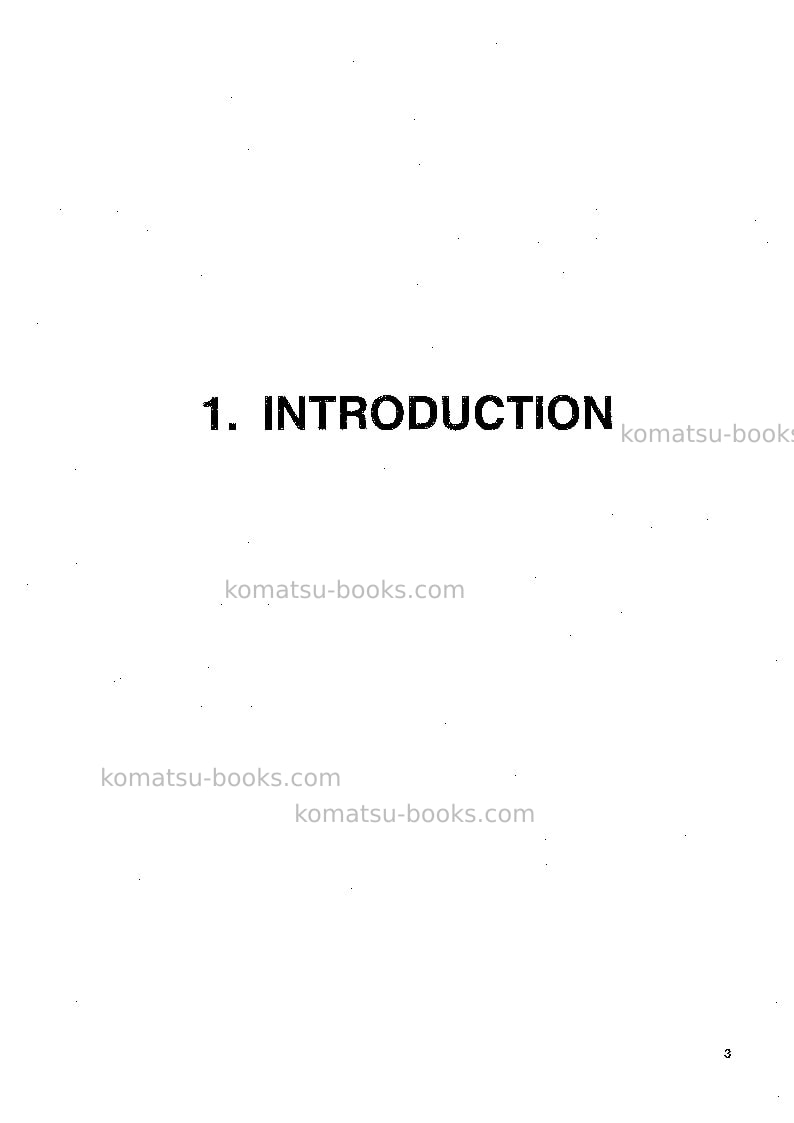 Komatsu pc3000-6deu Operation manual cover Page 3 Komatsu pc3000-6deu Operation manual cover Page 3