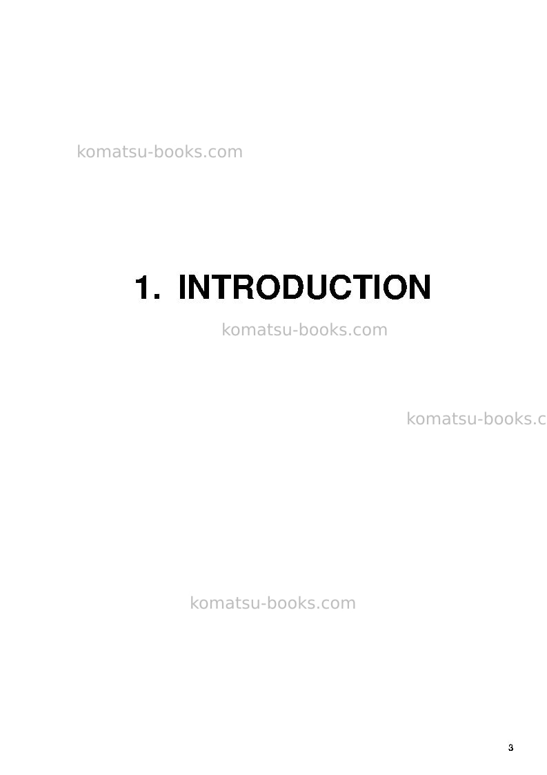 Komatsu pc4000-6deu Operation manual cover Page 3 Komatsu pc4000-6deu Operation manual cover Page 3