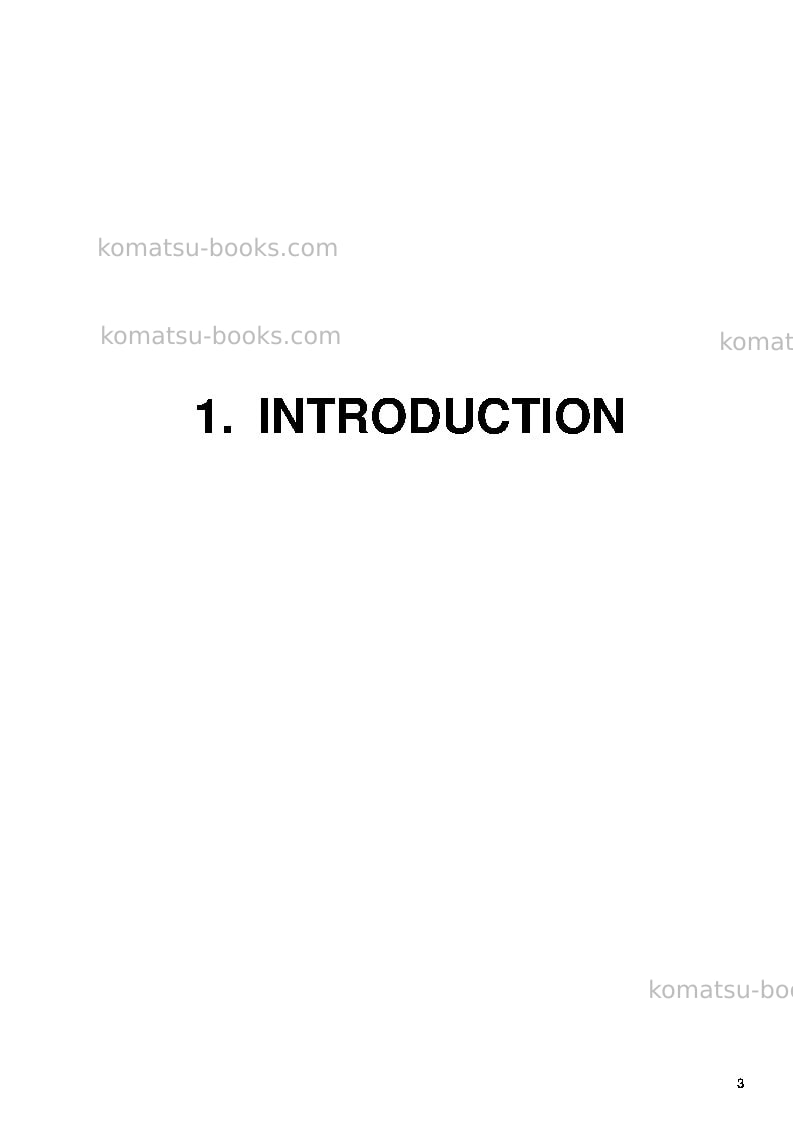 Komatsu pc4000-6deu Operation manual cover Page 3 Komatsu pc4000-6deu Operation manual cover Page 3