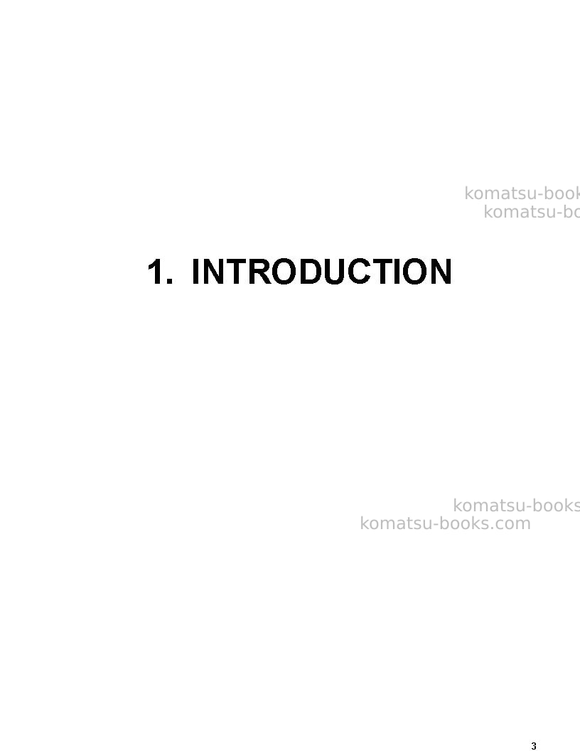 Komatsu pc4000-6deu-electric motor Operation manual cover Page 3 Komatsu pc4000-6deu-electric motor Operation manual cover Page 3