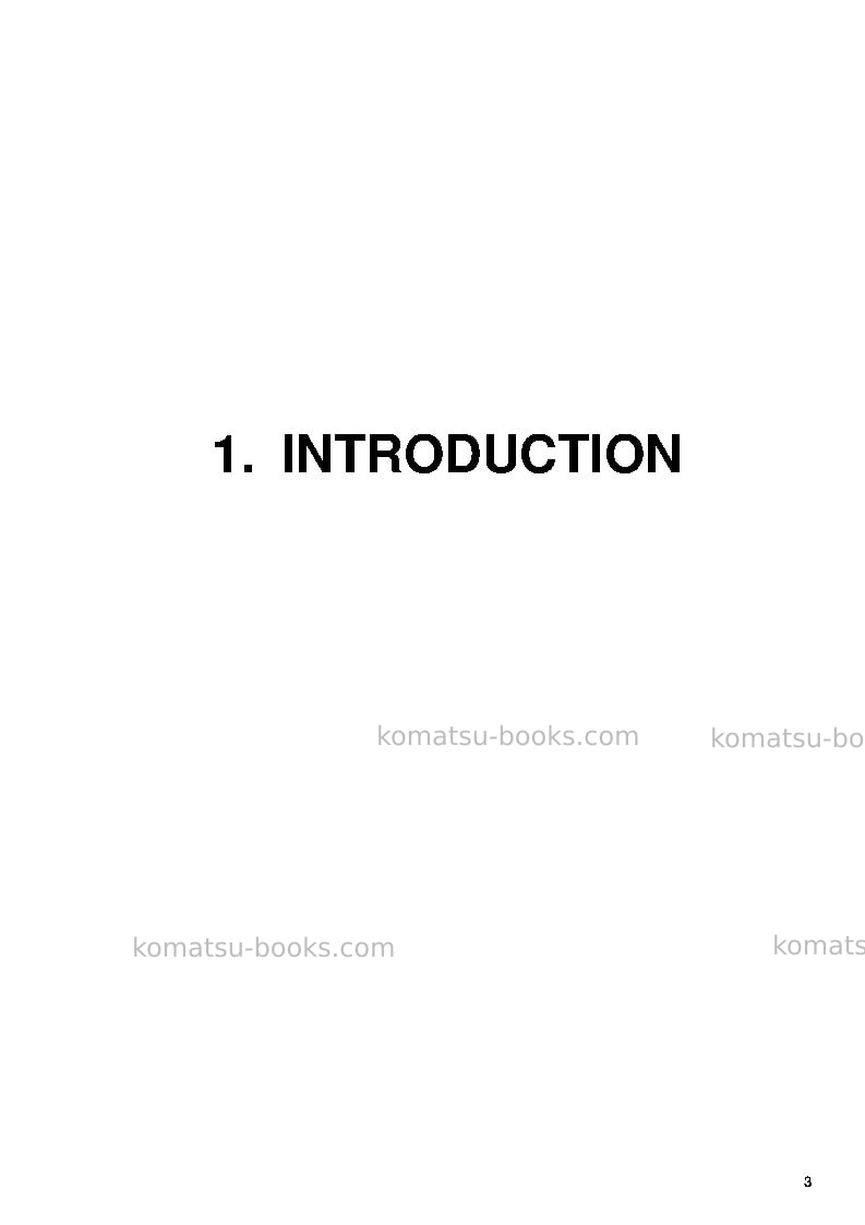 Komatsu pc8000-6deu Operation manual cover Page 3 Komatsu pc8000-6deu Operation manual cover Page 3