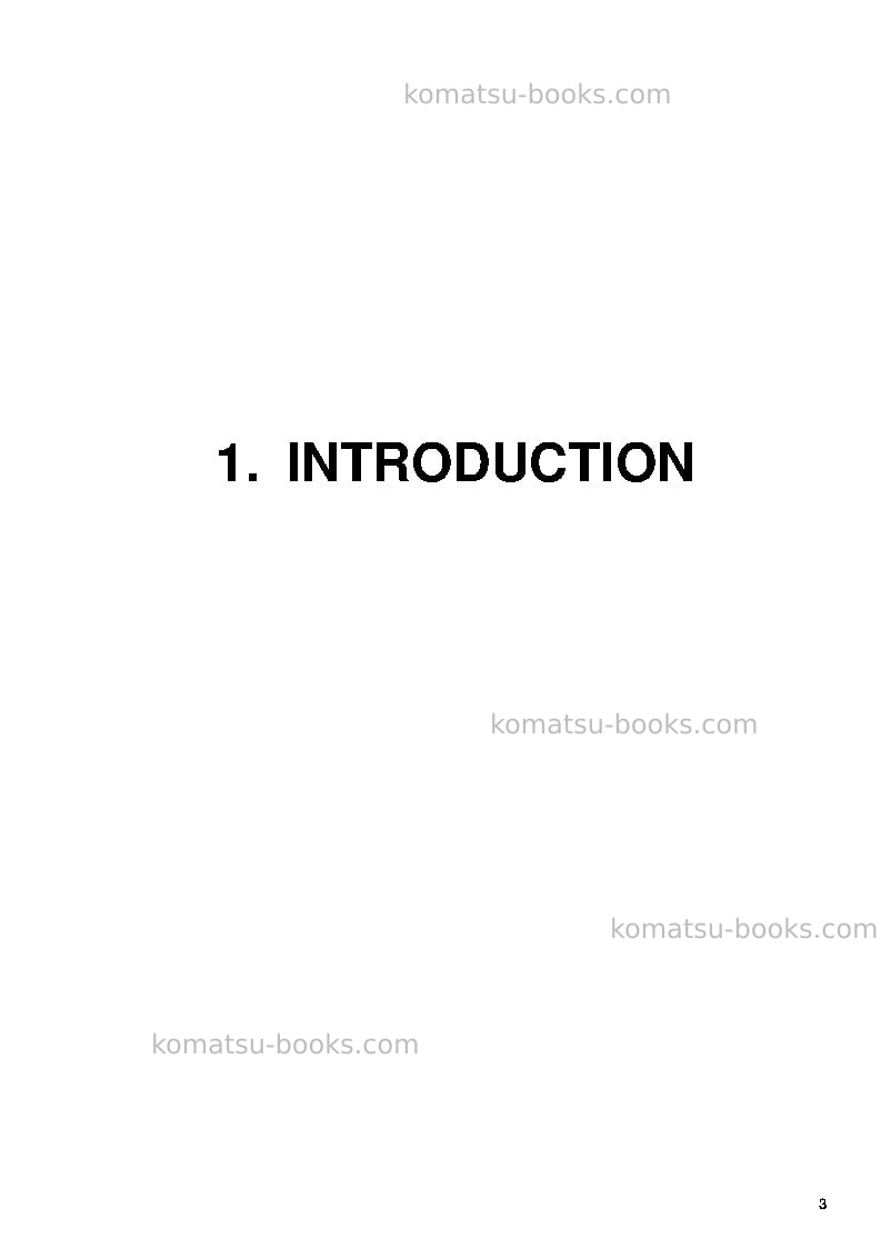 Komatsu pc8000-6deu Operation manual cover Page 3 Komatsu pc8000-6deu Operation manual cover Page 3
