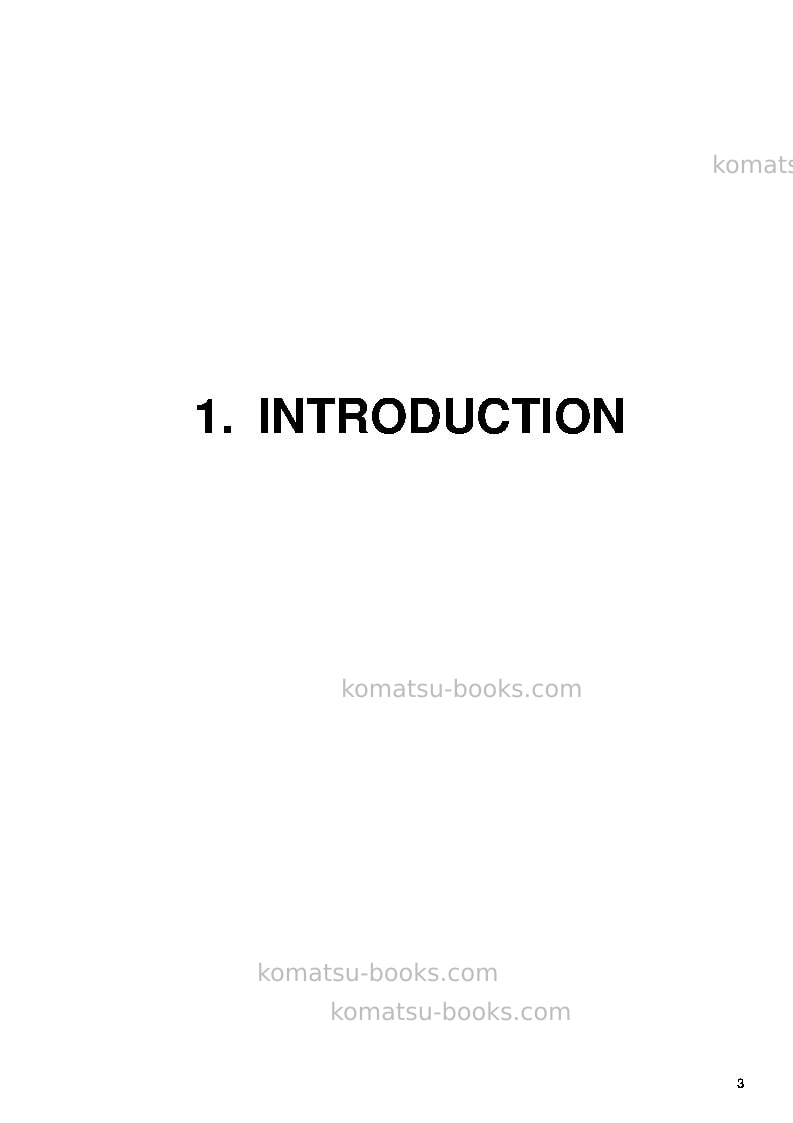 Komatsu pc8000-6deu Operation manual cover Page 3 Komatsu pc8000-6deu Operation manual cover Page 3