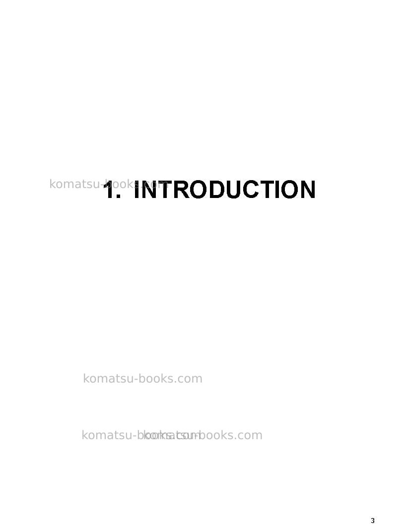 Komatsu pc8000-6deu Operation manual cover Page 3 Komatsu pc8000-6deu Operation manual cover Page 3