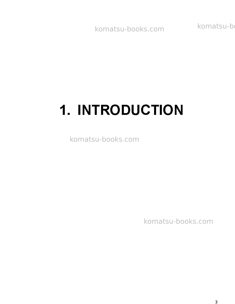 Komatsu pc8000-6deu-electric motor Operation manual cover Page 3