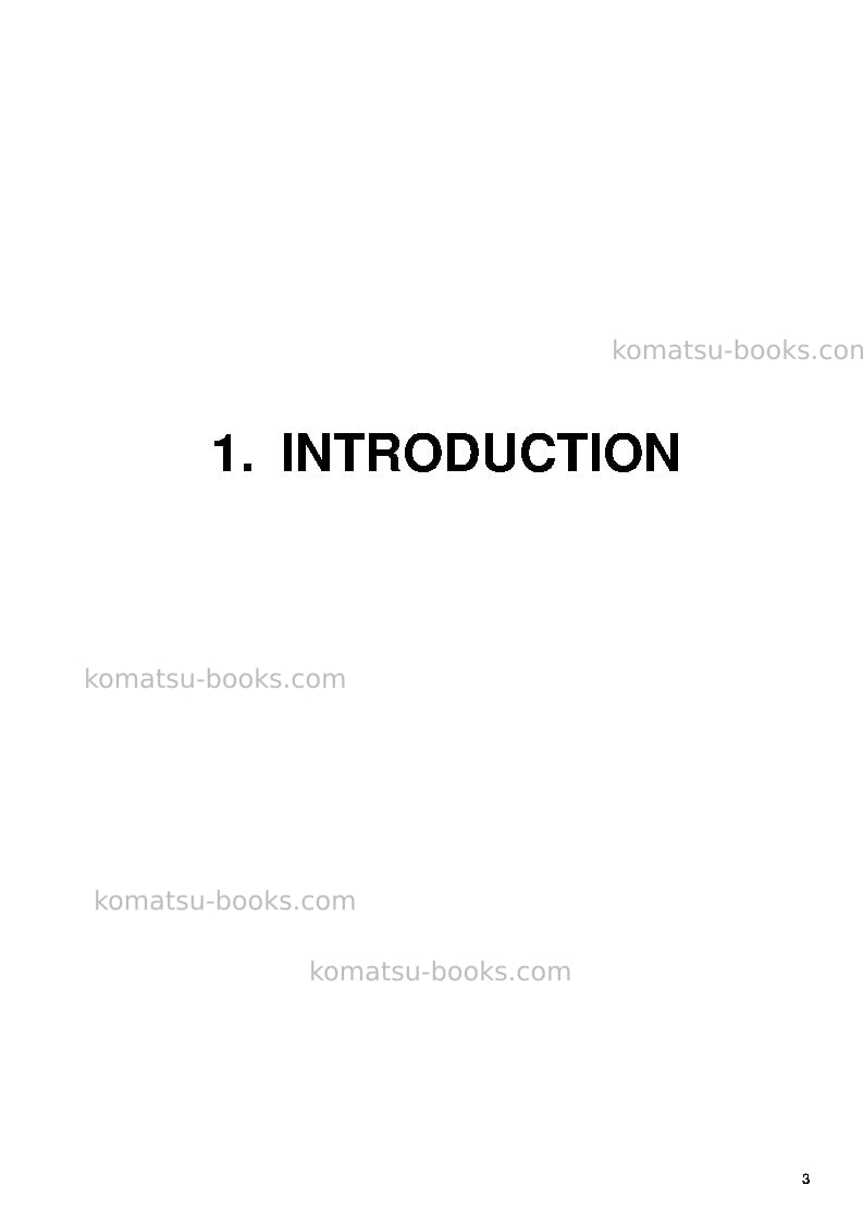 Komatsu pc8000-6deu Operation manual cover Page 3 Komatsu pc8000-6deu Operation manual cover Page 3