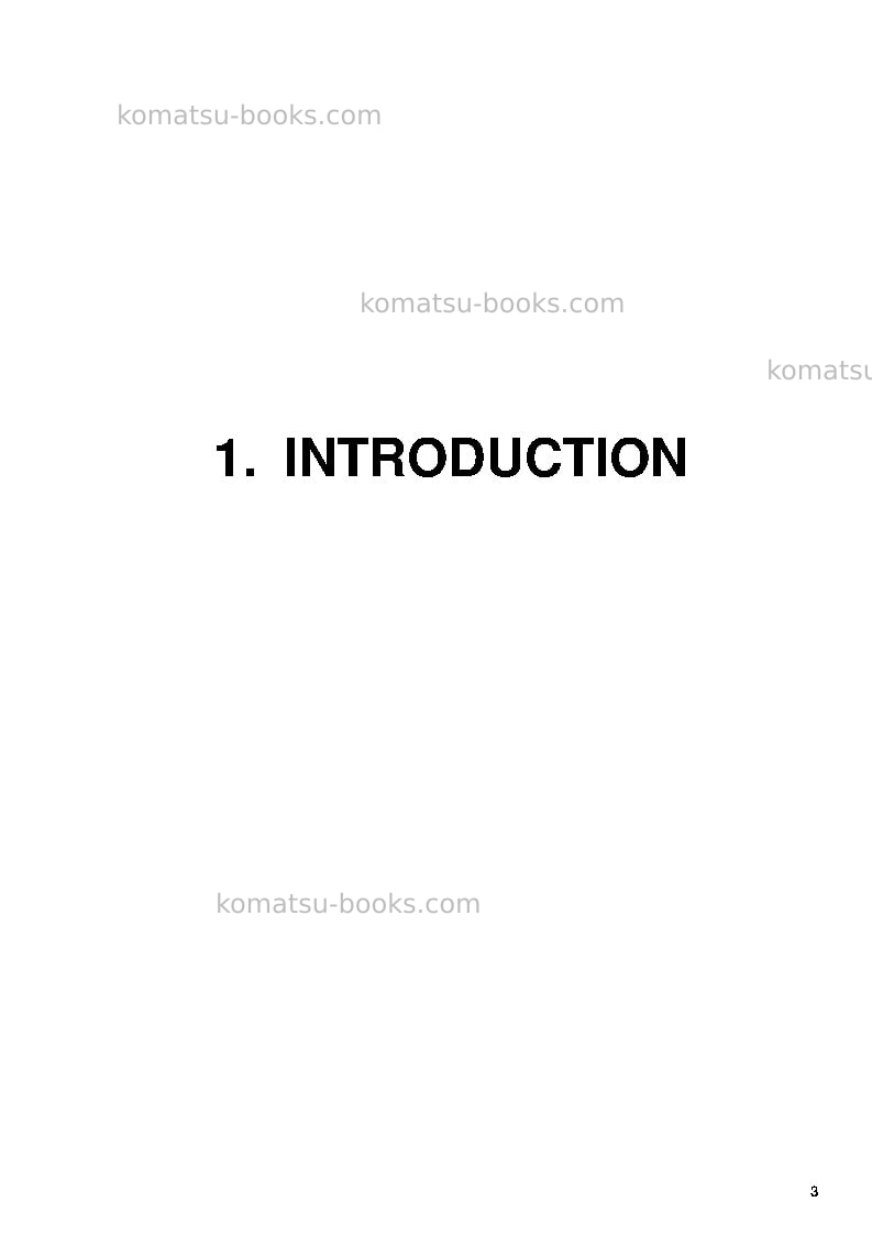 Komatsu pc5500-6deu Operation manual cover Page 3 Komatsu pc5500-6deu Operation manual cover Page 3