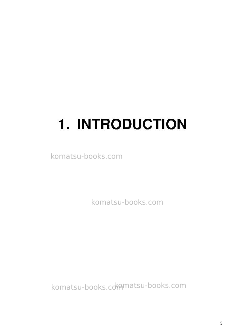 Komatsu pc5500-6deu Operation manual cover Page 3 Komatsu pc5500-6deu Operation manual cover Page 3