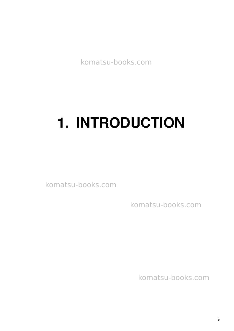 Komatsu pc5500-6deu Operation manual cover Page 3