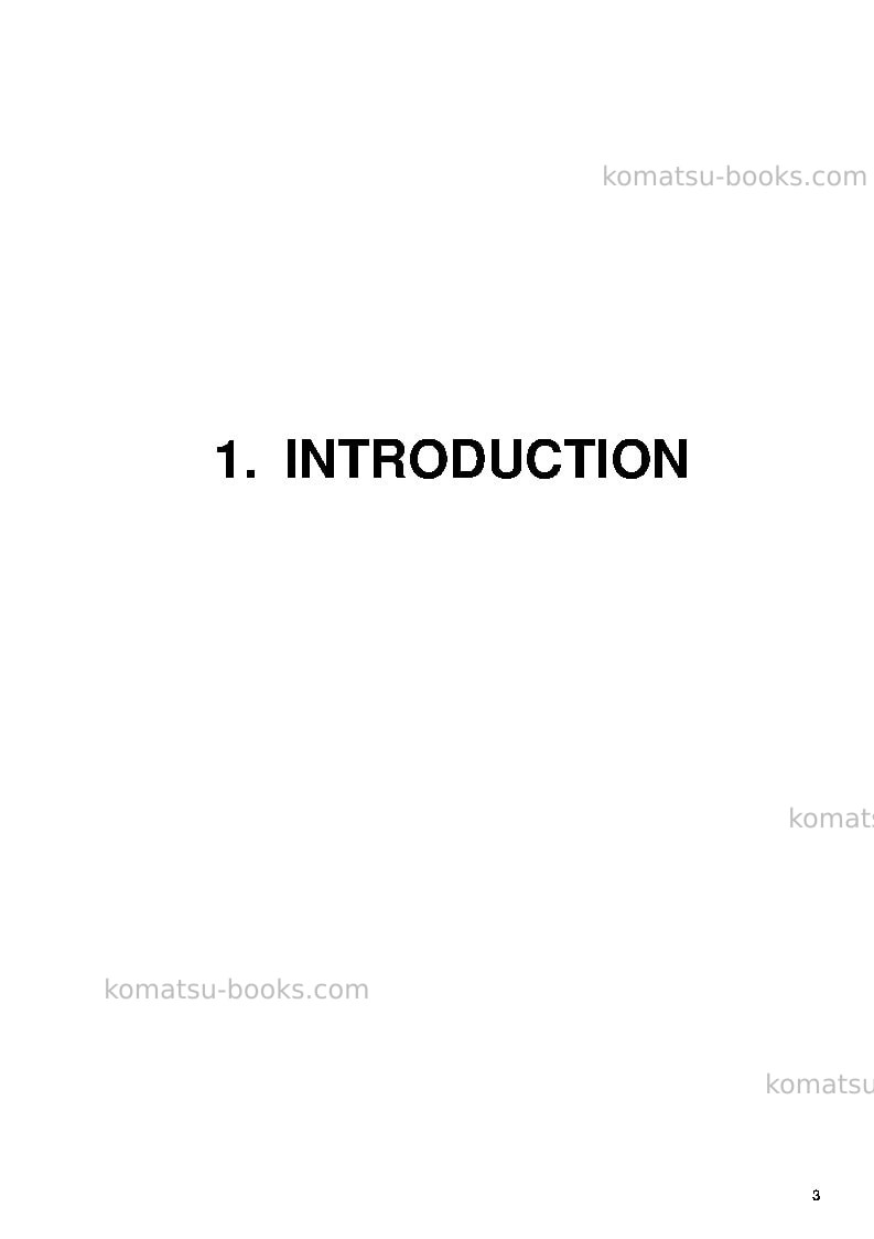 Komatsu pc5500-6deu Operation manual cover Page 3 Komatsu pc5500-6deu Operation manual cover Page 3