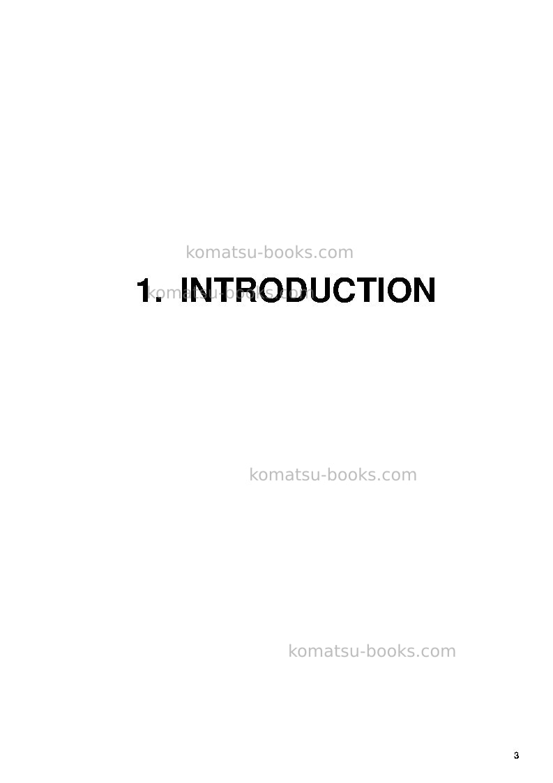Komatsu pc5500-6deu Operation manual cover Page 3