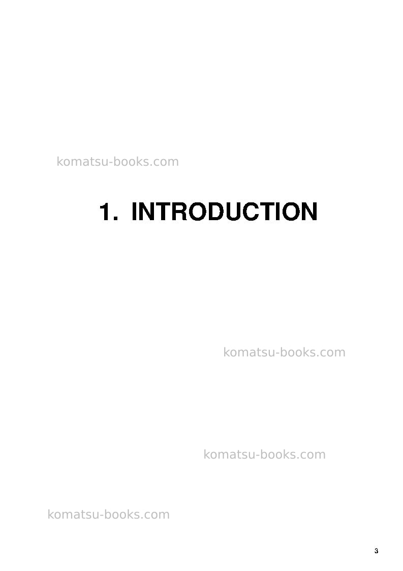 Komatsu pc5500-6deu Operation manual cover Page 3 Komatsu pc5500-6deu Operation manual cover Page 3