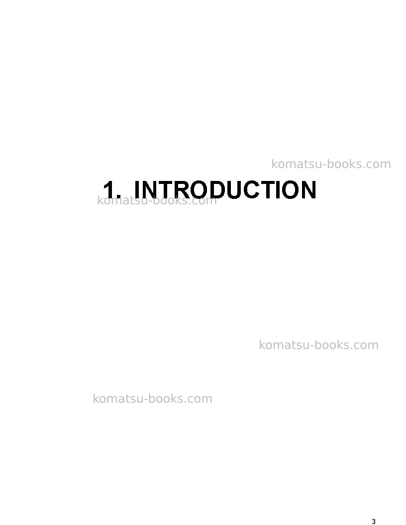 Komatsu pc5500-6deu Operation manual cover Page 3 Komatsu pc5500-6deu Operation manual cover Page 3