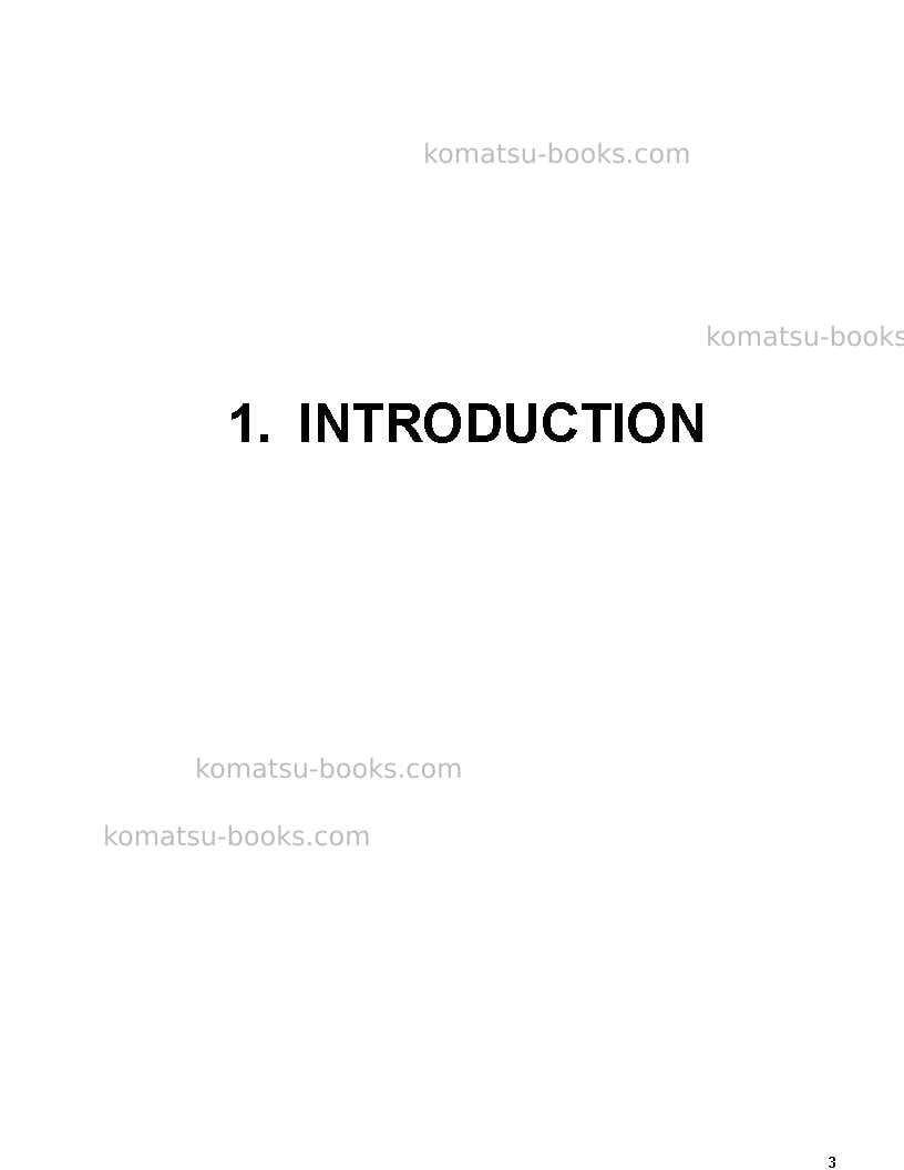 Komatsu pc5500-6deu Operation manual cover Page 3 Komatsu pc5500-6deu Operation manual cover Page 3