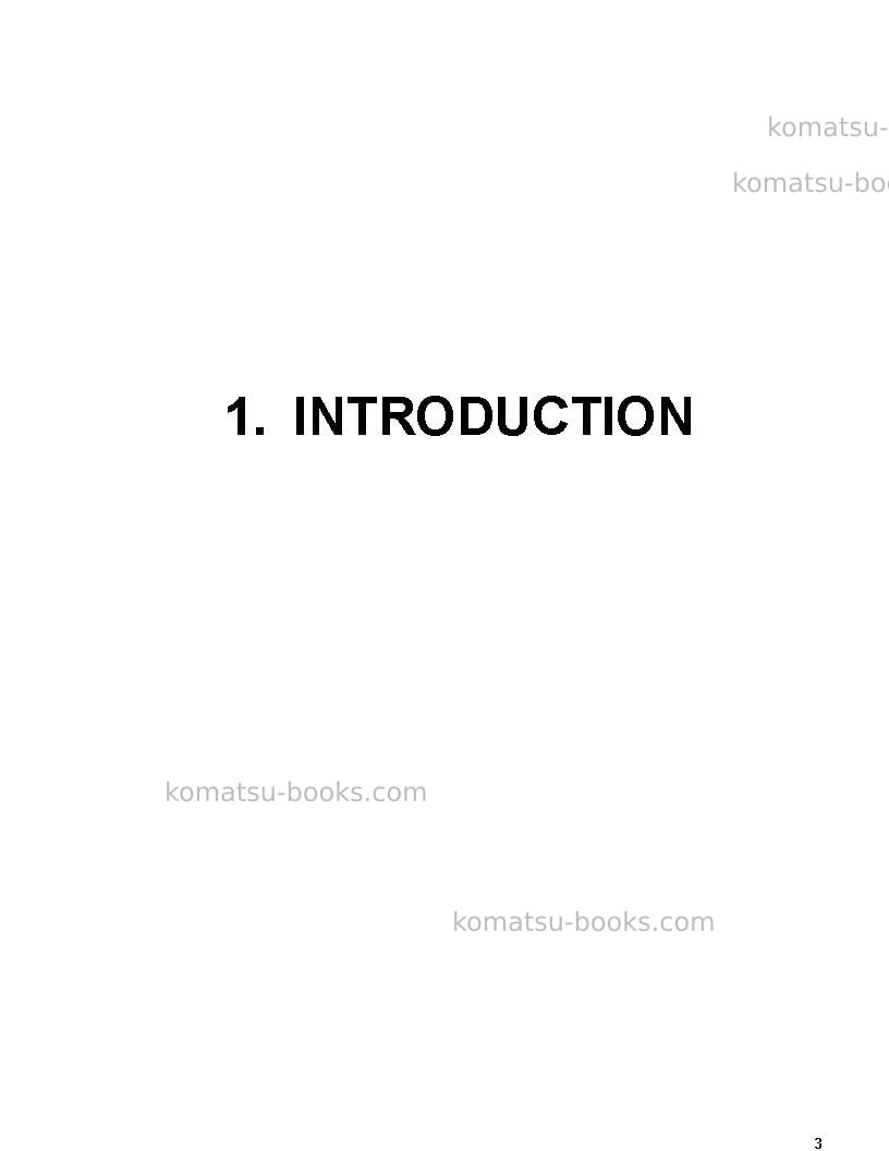 Komatsu pc5500-6deu Operation manual cover Page 3 Komatsu pc5500-6deu Operation manual cover Page 3